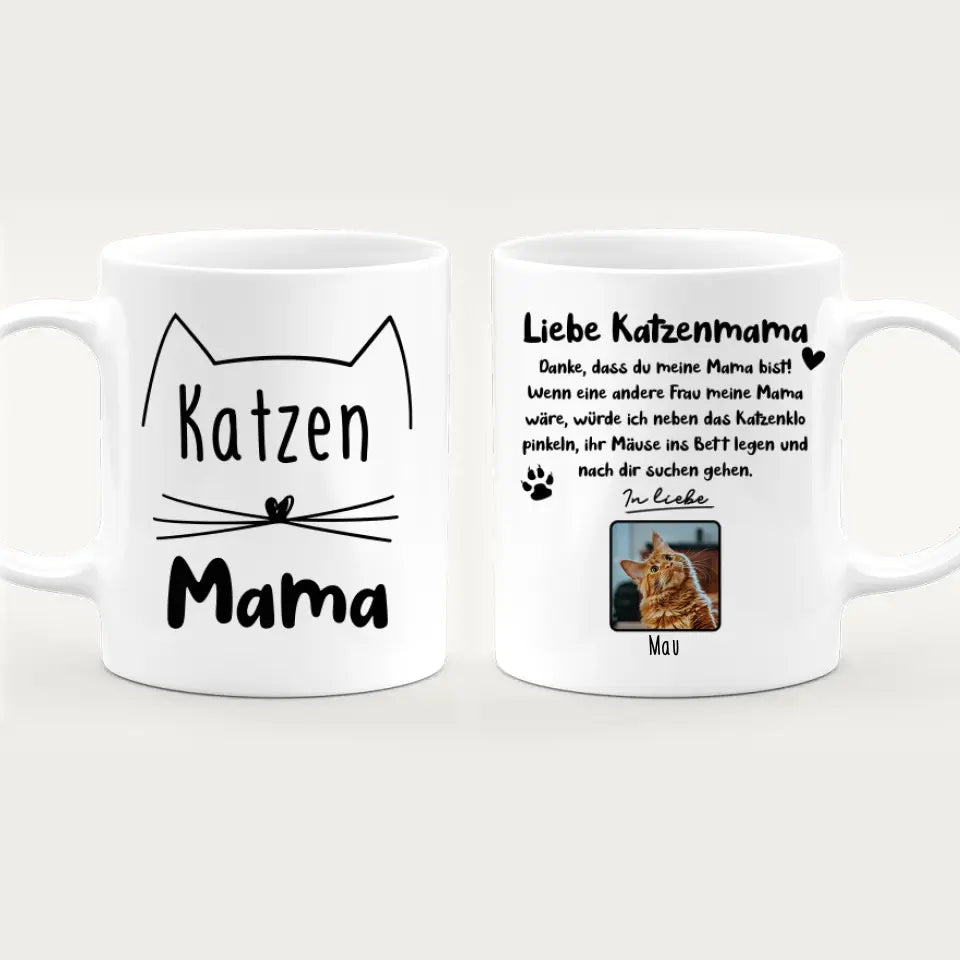 Personalisierte Tasse - Katzenmama/Katzenpapa (1-6 Katzen)