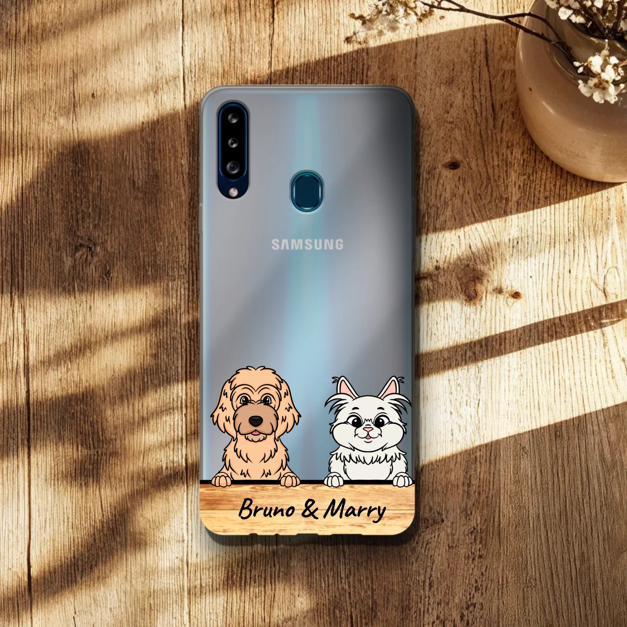 Personalisierte Handyhülle mit 1-6 Hunden/Katzen - Samsung