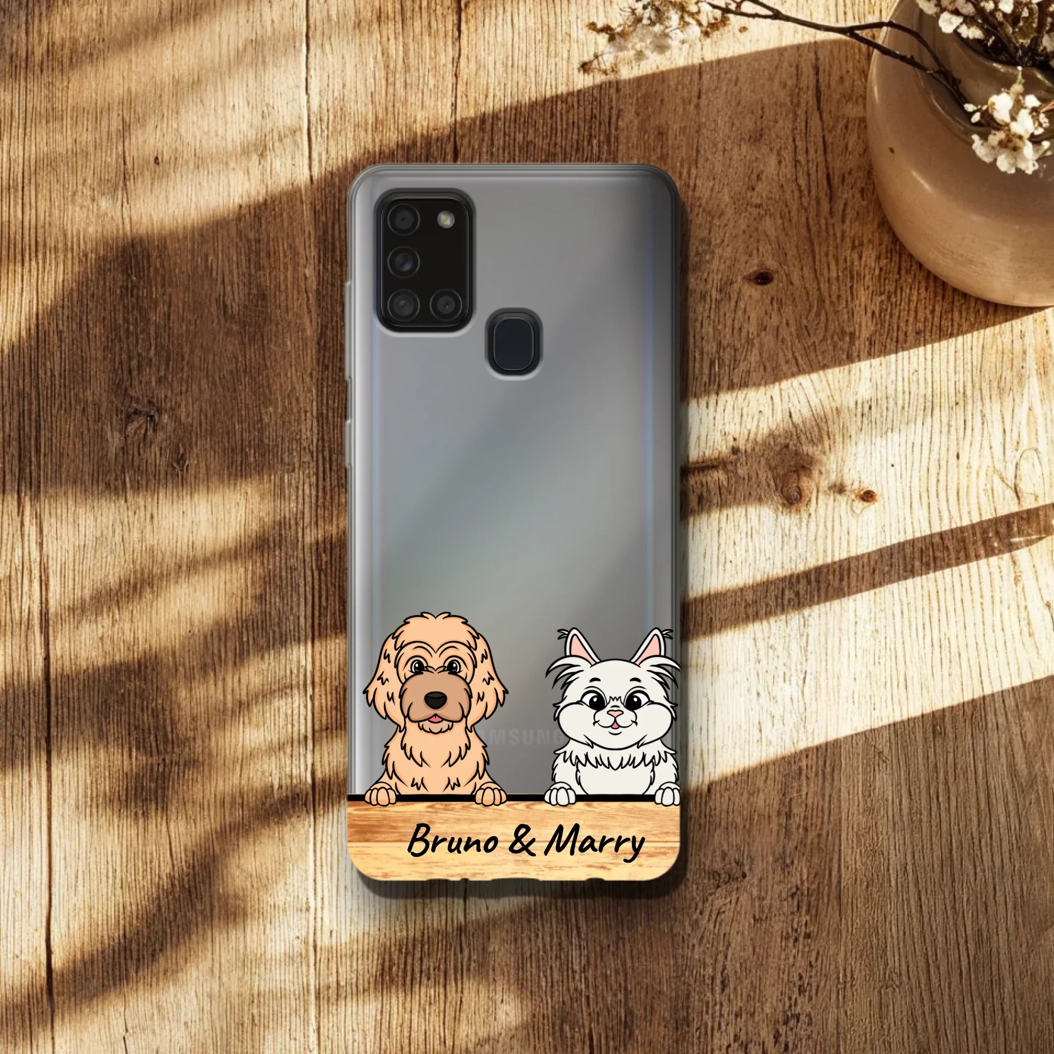 Personalisierte Handyhülle mit 1-6 Hunden/Katzen - Samsung