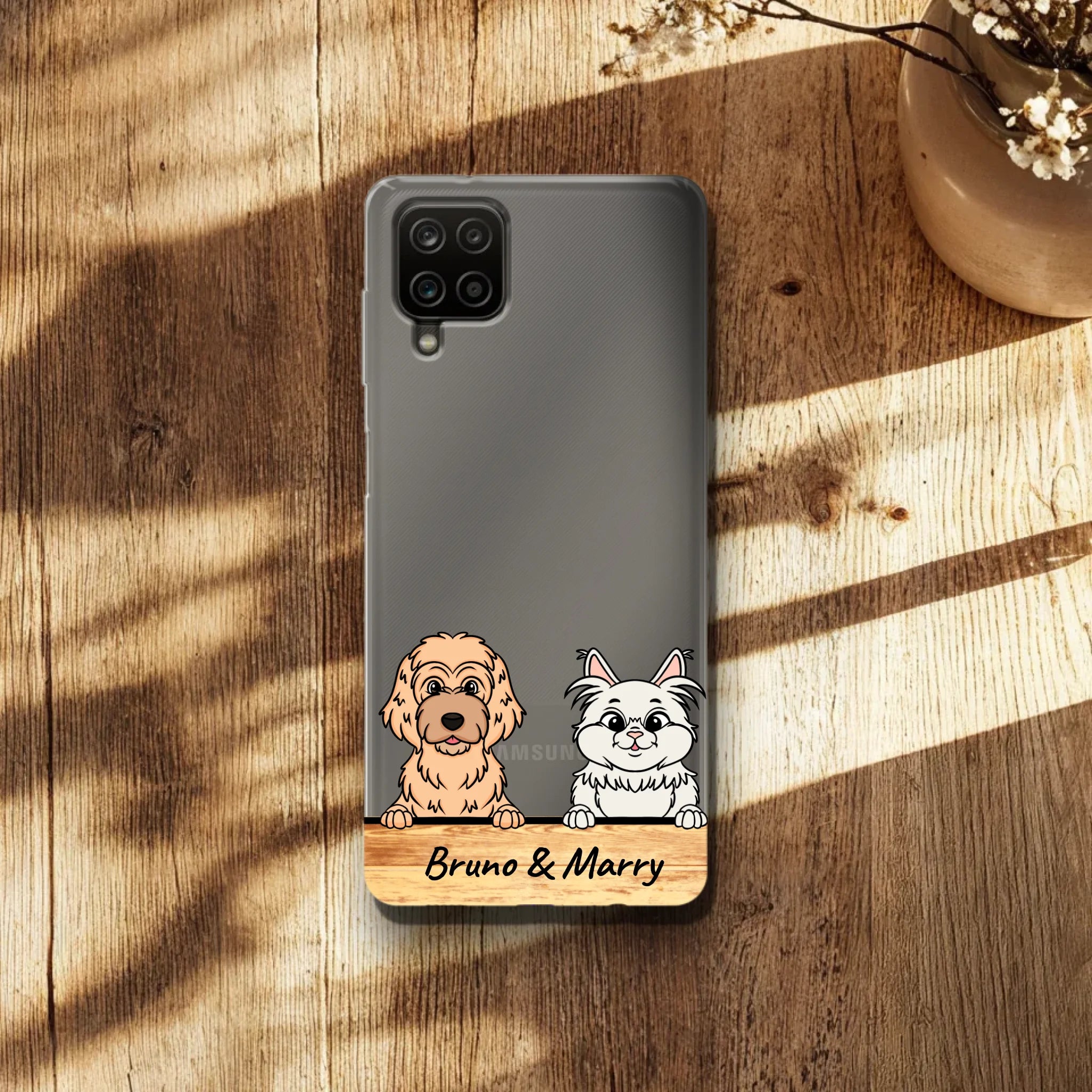 Personalisierte Handyhülle mit 1-6 Hunden/Katzen - Samsung
