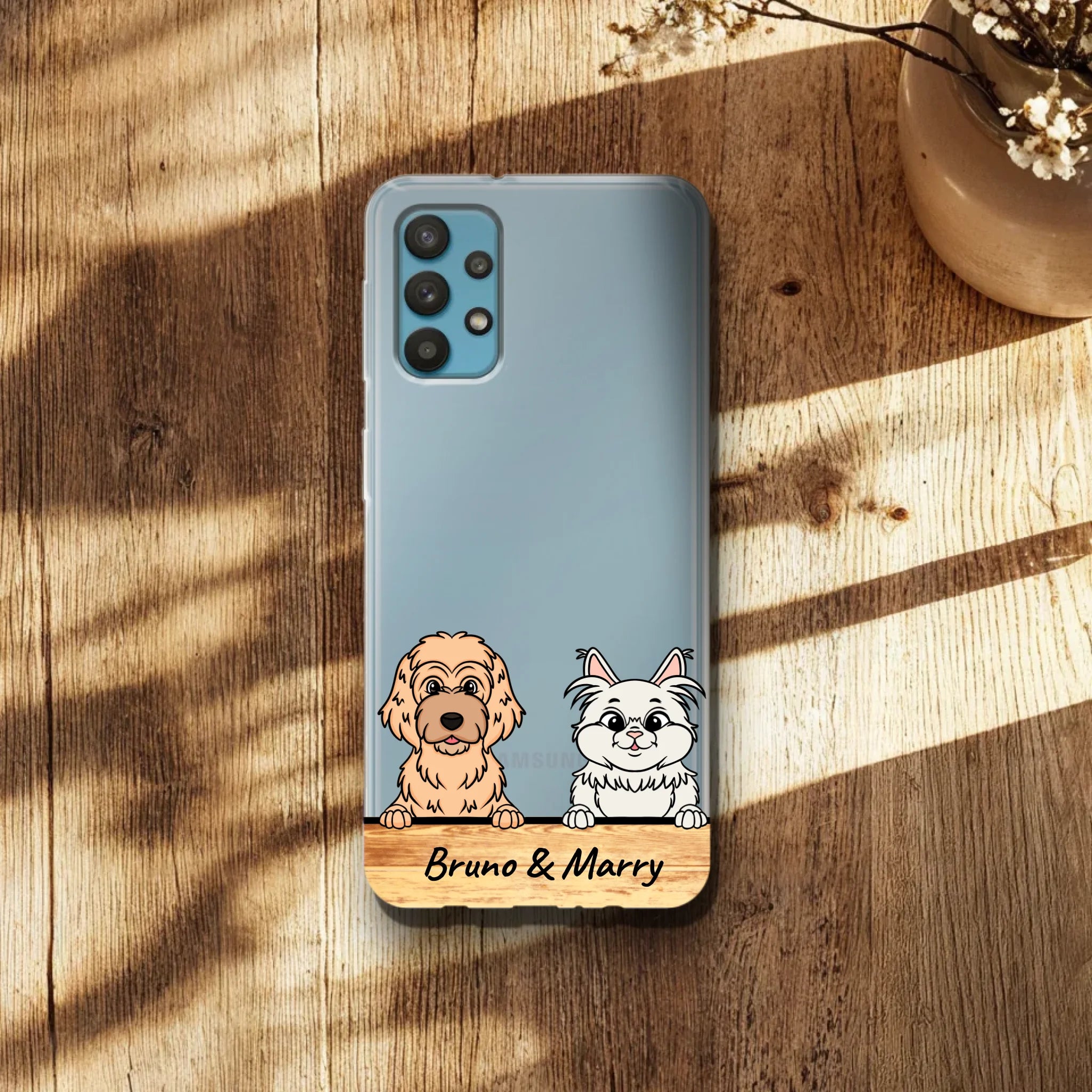 Personalisierte Handyhülle mit 1-6 Hunden/Katzen - Samsung