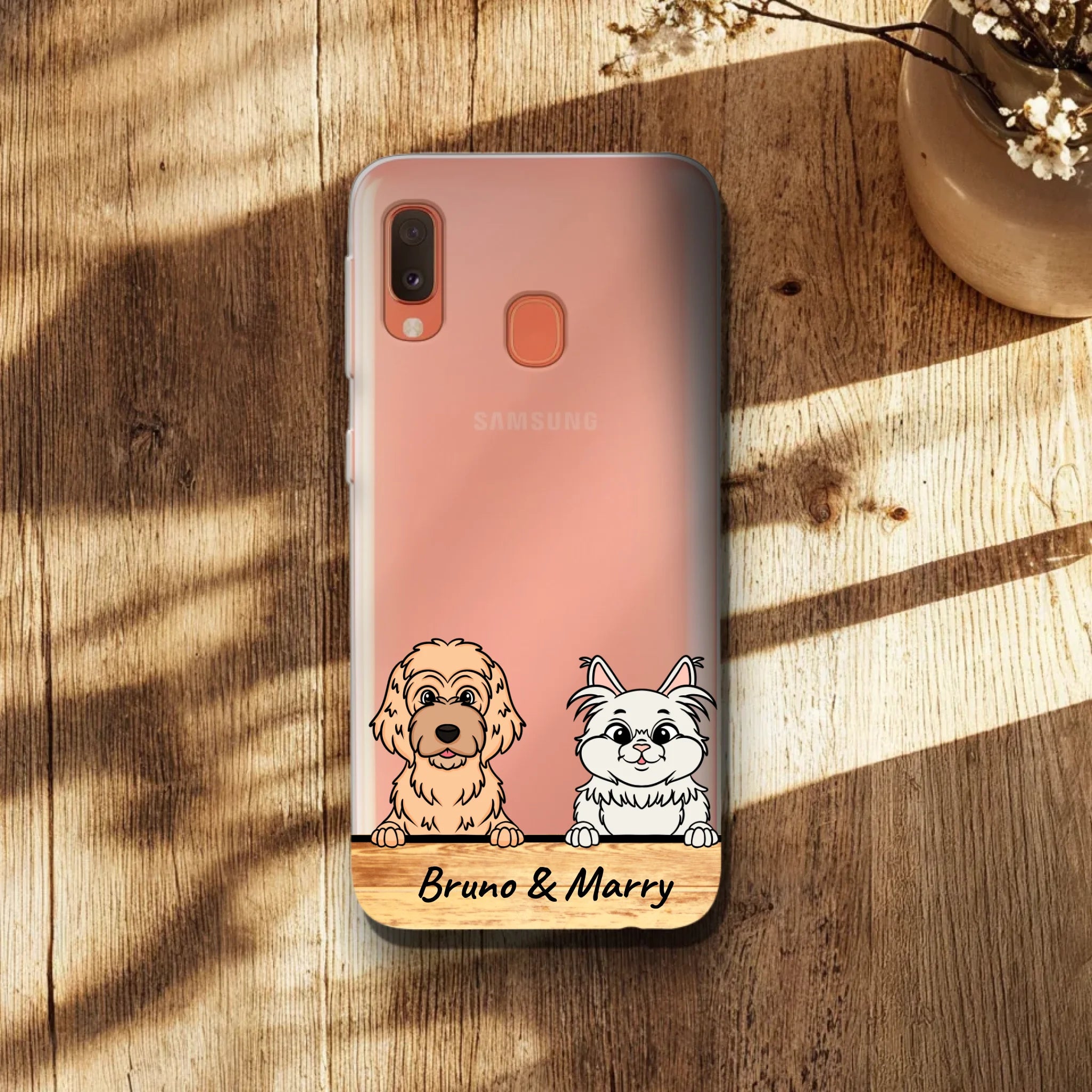 Personalisierte Handyhülle mit 1-6 Hunden/Katzen - Samsung