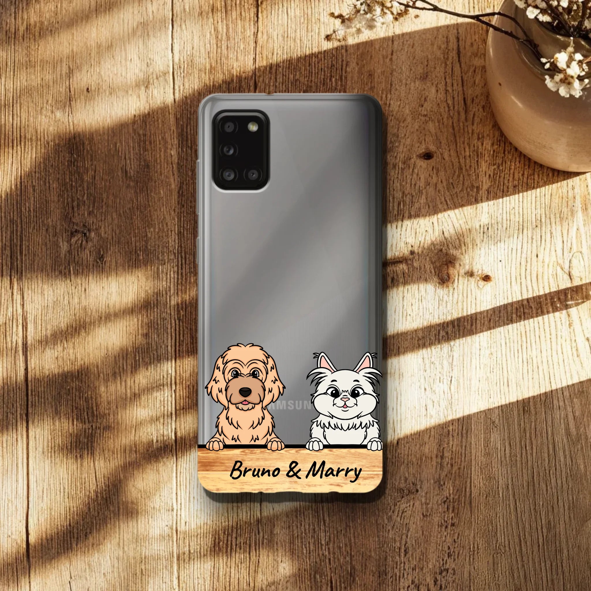 Personalisierte Handyhülle mit 1-6 Hunden/Katzen - Samsung