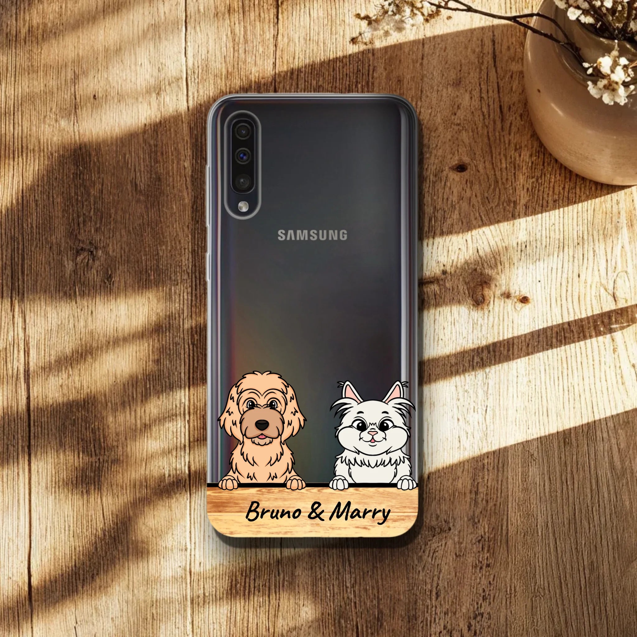 Personalisierte Handyhülle mit 1-6 Hunden/Katzen - Samsung