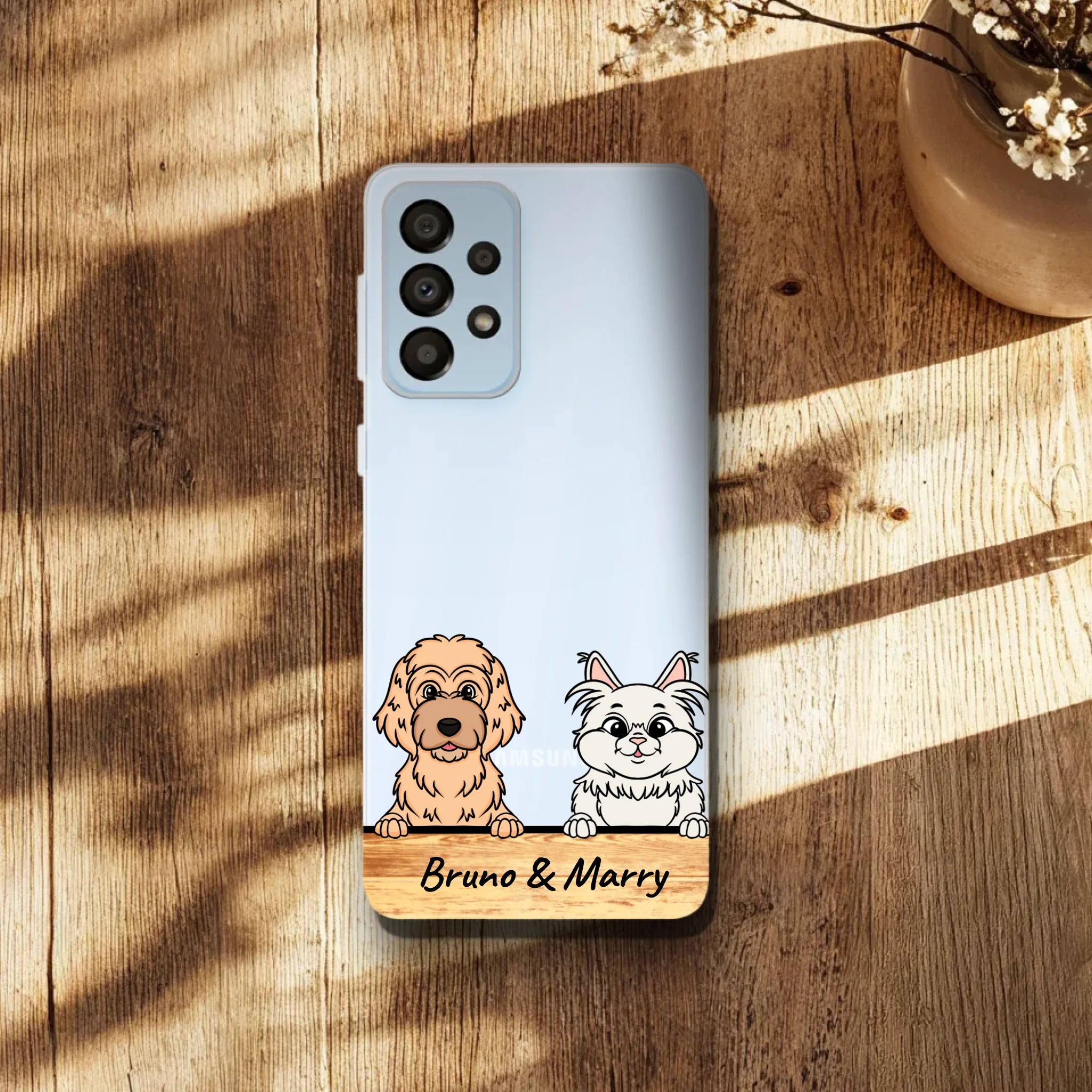 Personalisierte Handyhülle mit 1-6 Hunden/Katzen - Samsung