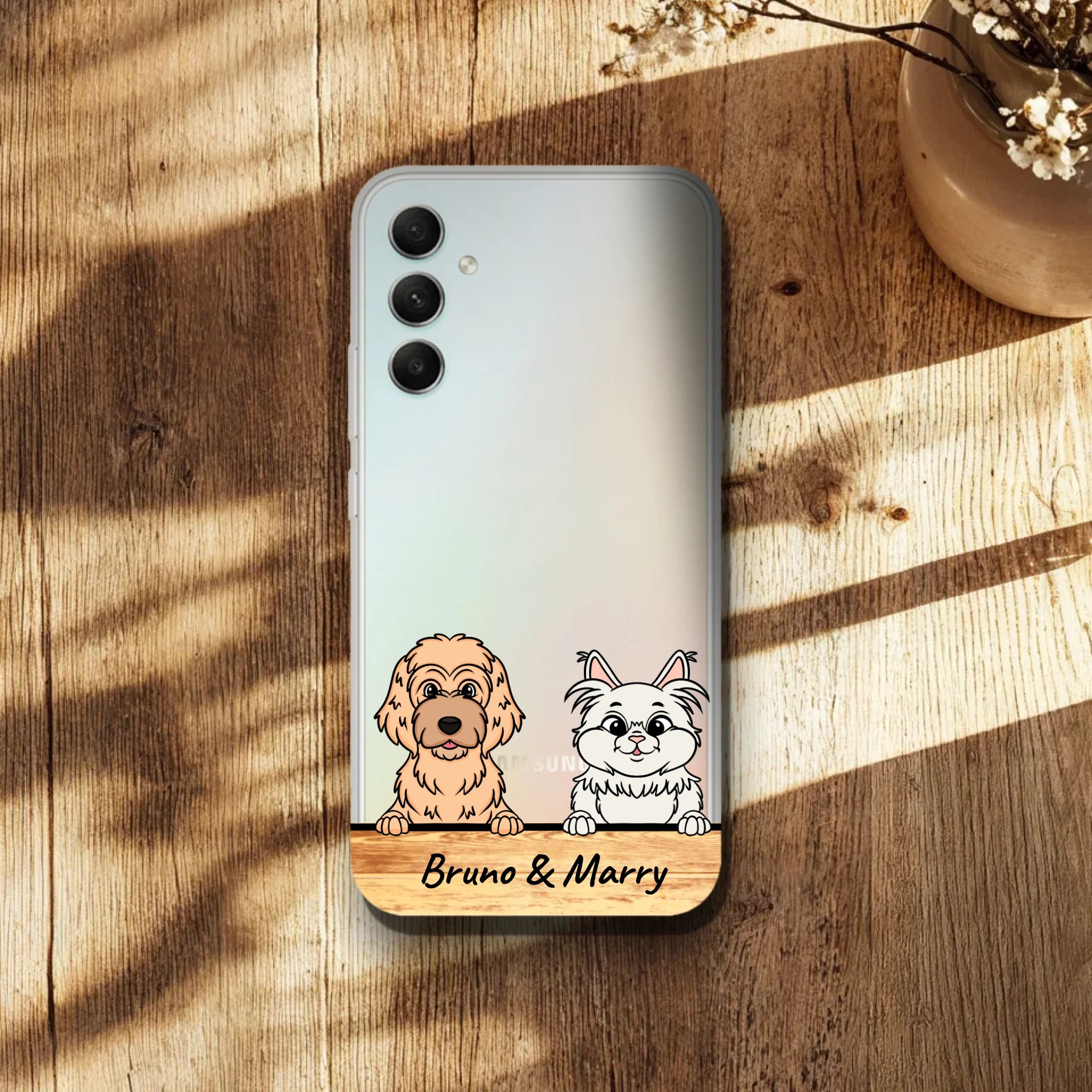 Personalisierte Handyhülle mit 1-6 Hunden/Katzen - Samsung