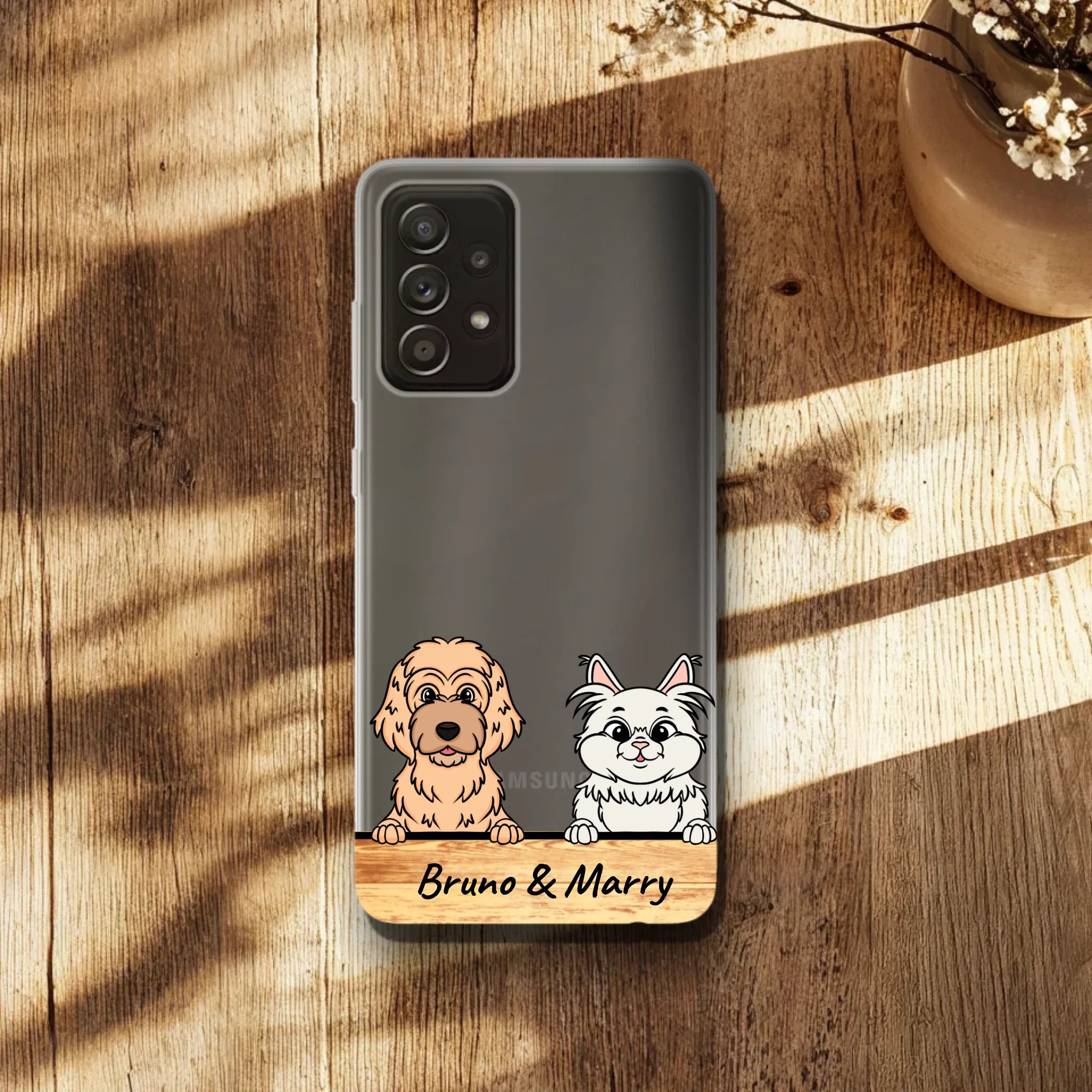 Personalisierte Handyhülle mit 1-6 Hunden/Katzen - Samsung