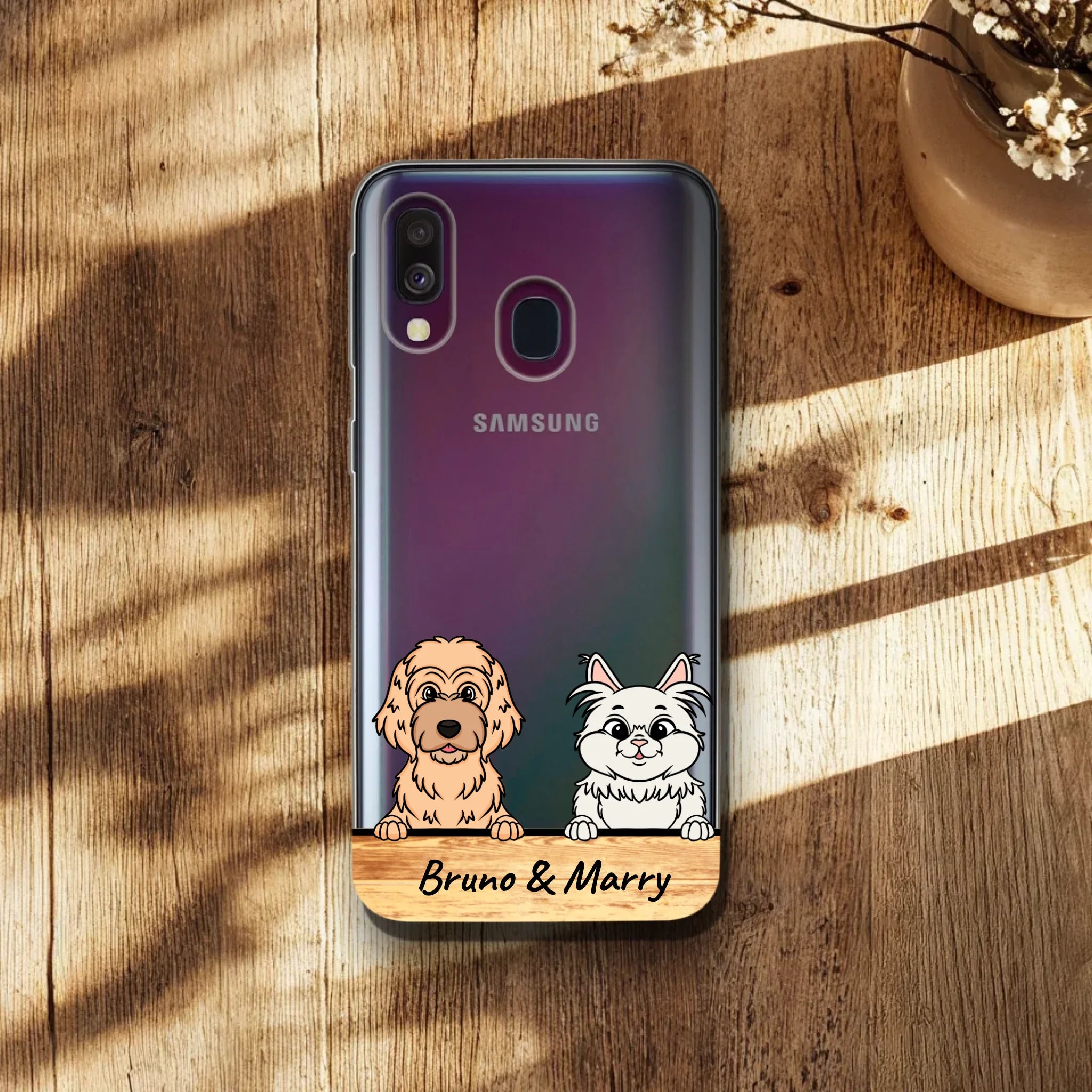 Personalisierte Handyhülle mit 1-6 Hunden/Katzen - Samsung