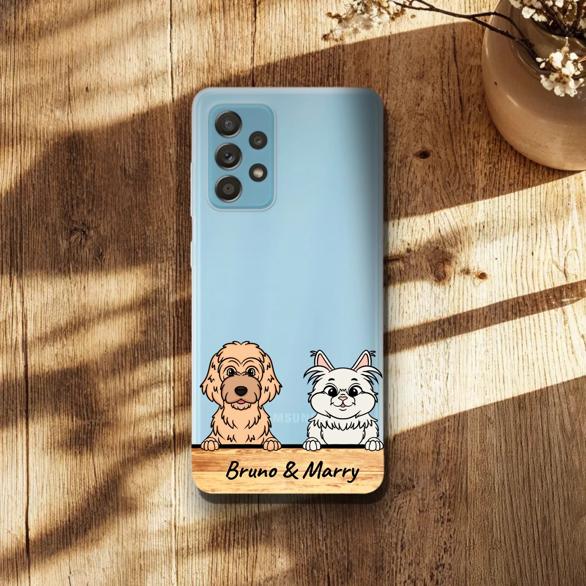Personalisierte Handyhülle mit 1-6 Hunden/Katzen - Samsung