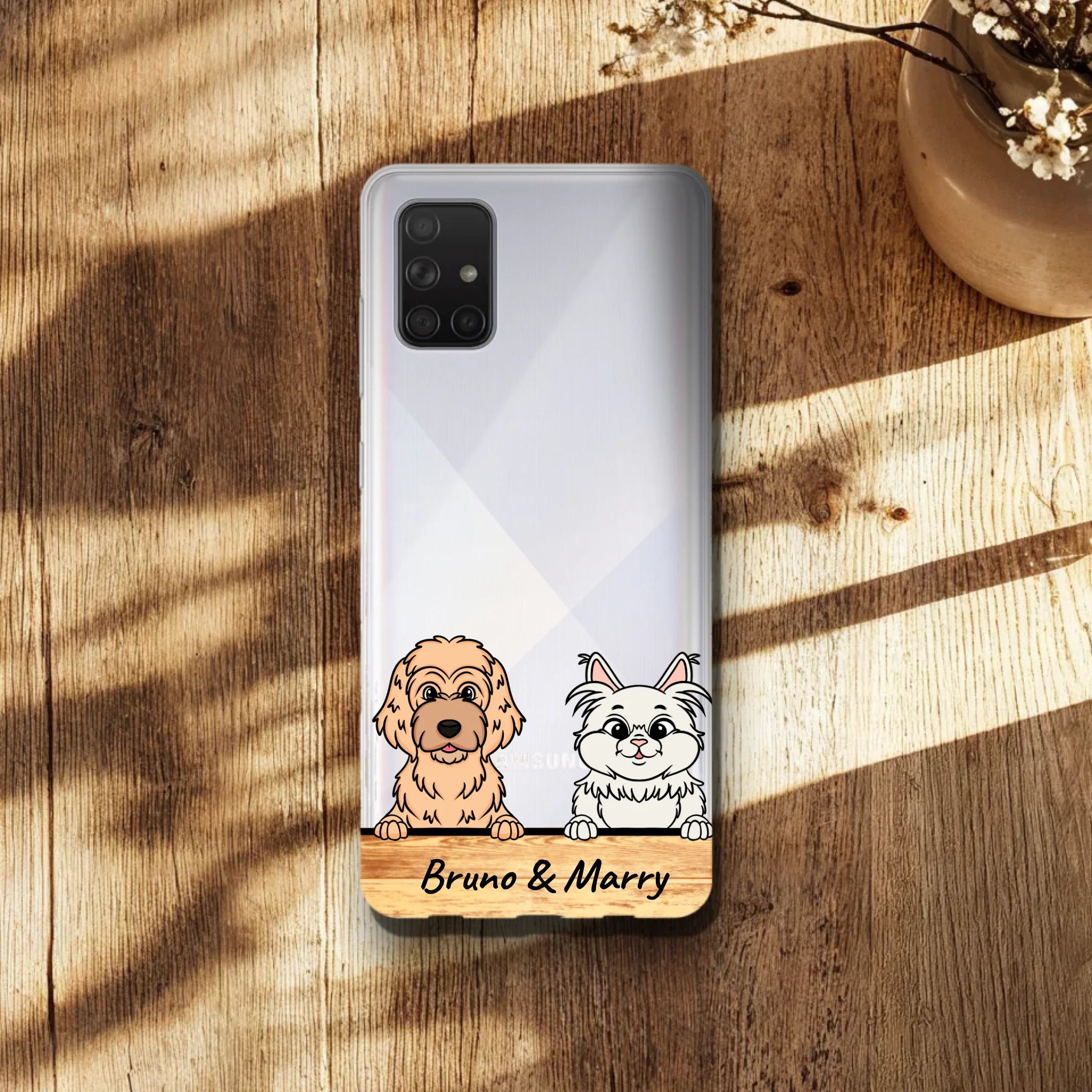 Personalisierte Handyhülle mit 1-6 Hunden/Katzen - Samsung