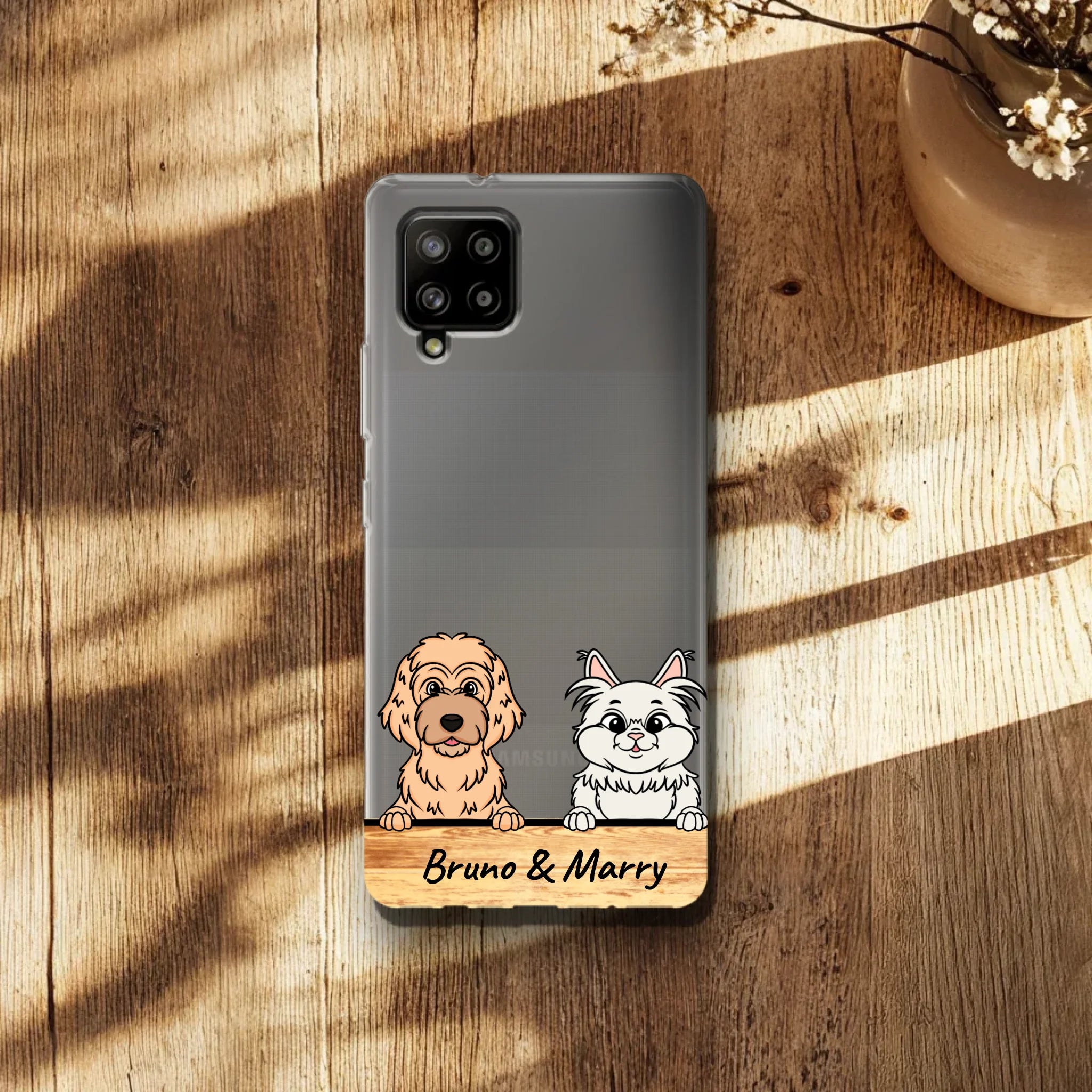Personalisierte Handyhülle mit 1-6 Hunden/Katzen - Samsung