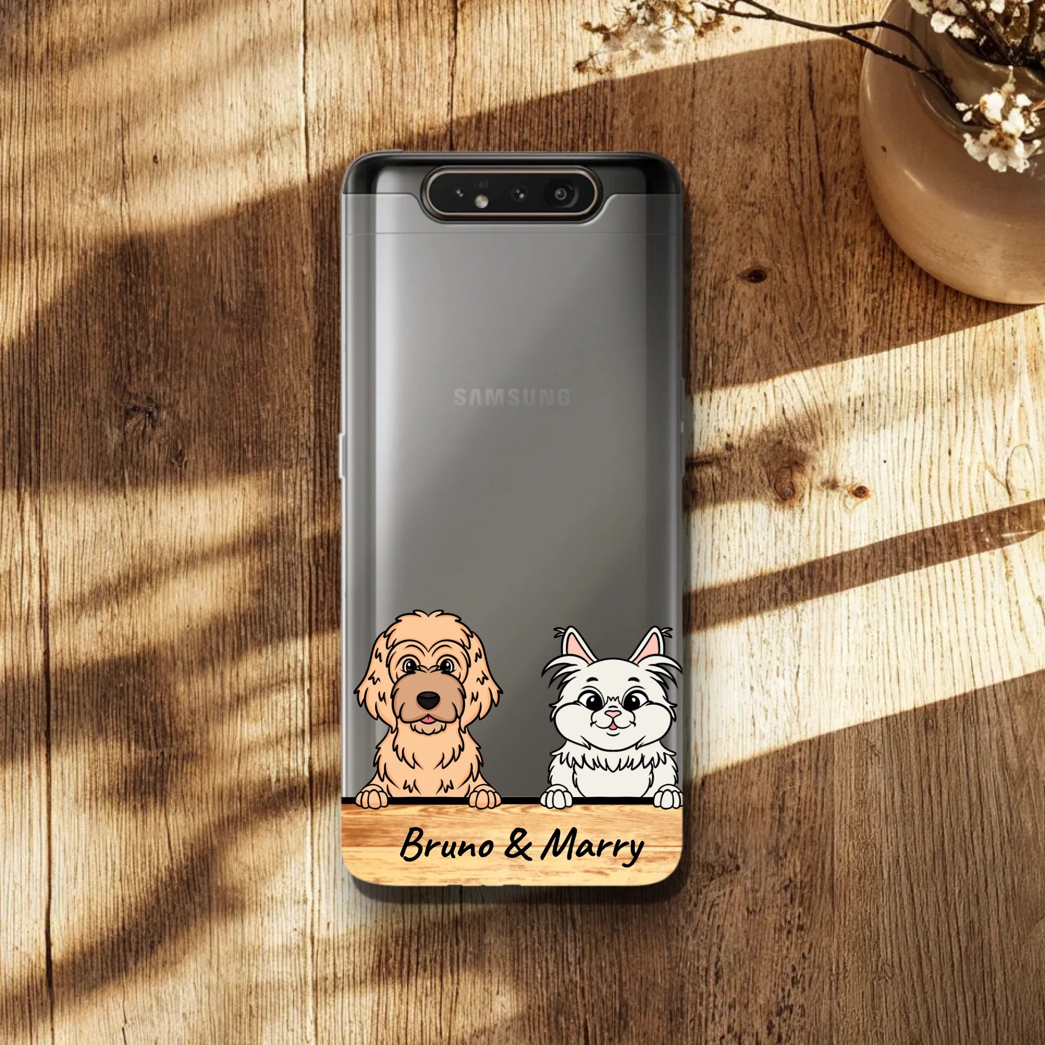 Personalisierte Handyhülle mit 1-6 Hunden/Katzen - Samsung