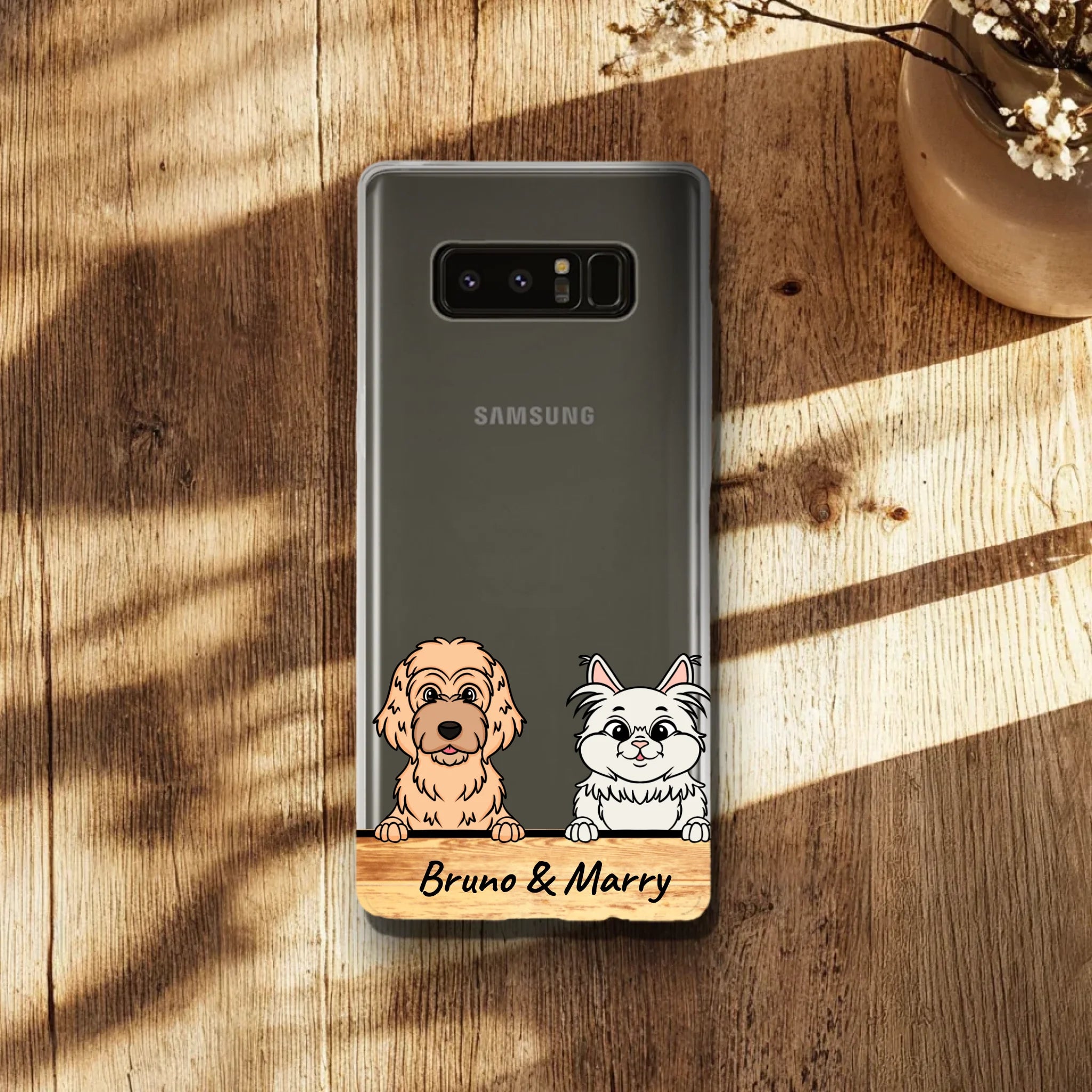 Personalisierte Handyhülle mit 1-6 Hunden/Katzen - Samsung