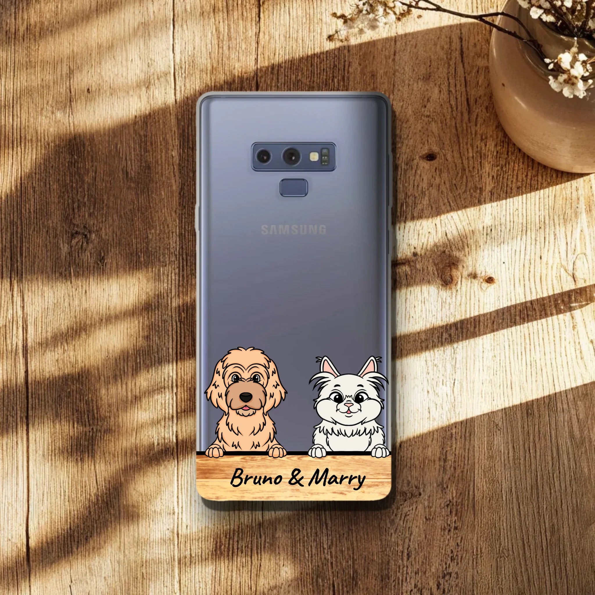 Personalisierte Handyhülle mit 1-6 Hunden/Katzen - Samsung