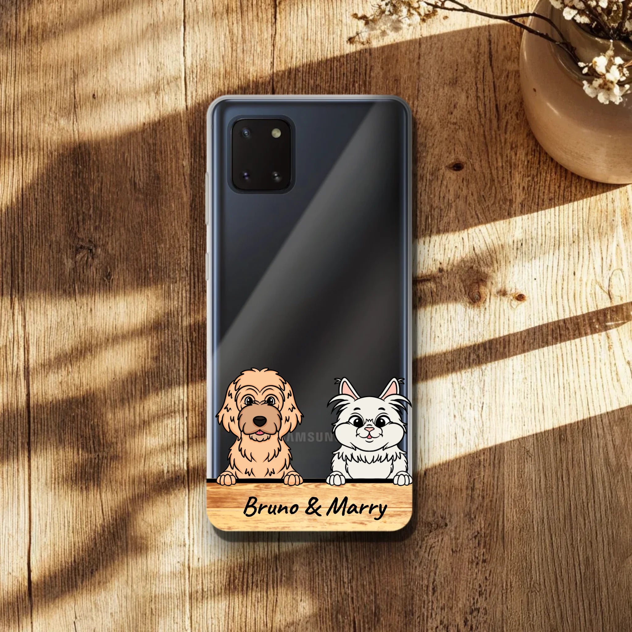 Personalisierte Handyhülle mit 1-6 Hunden/Katzen - Samsung
