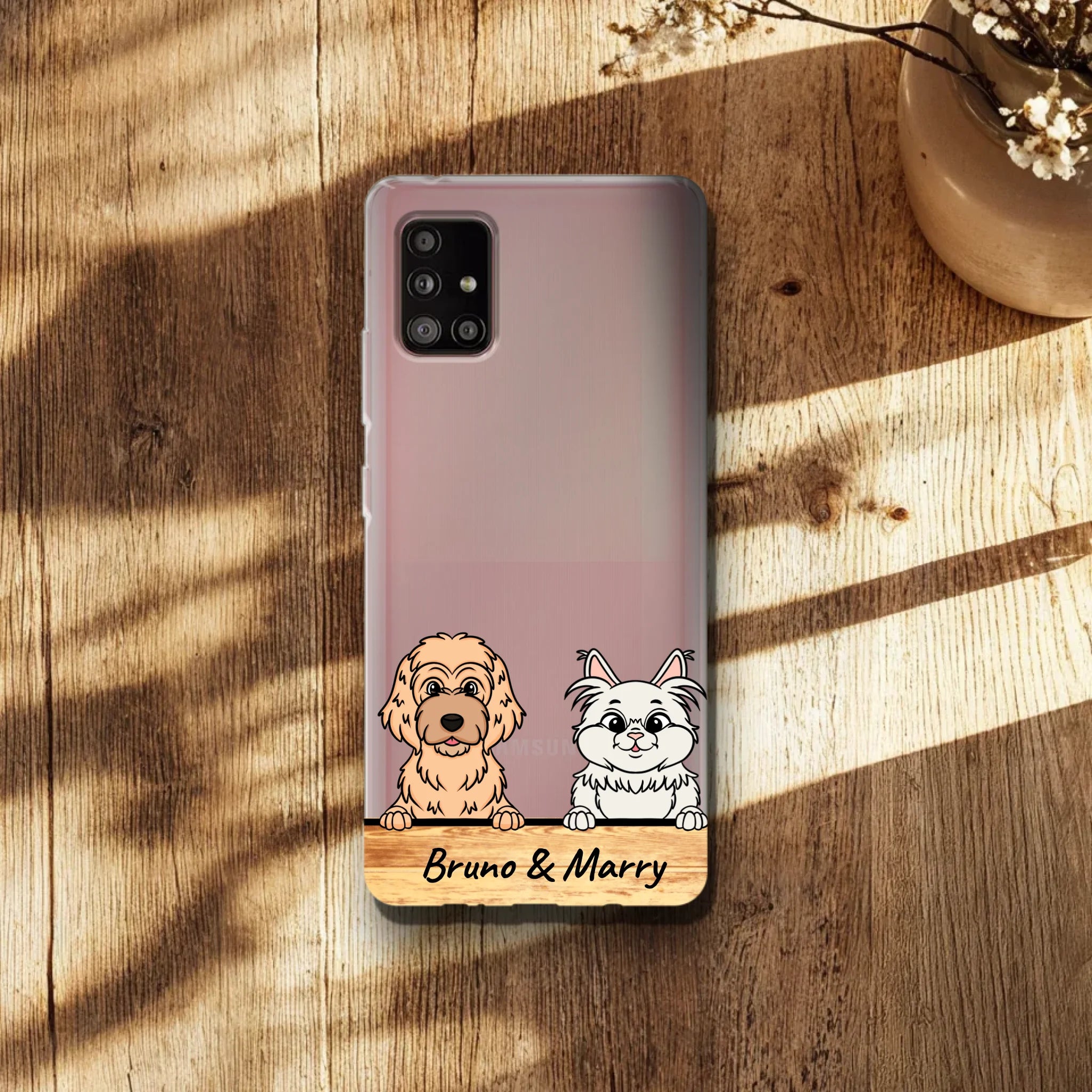 Personalisierte Handyhülle mit 1-6 Hunden/Katzen - Samsung