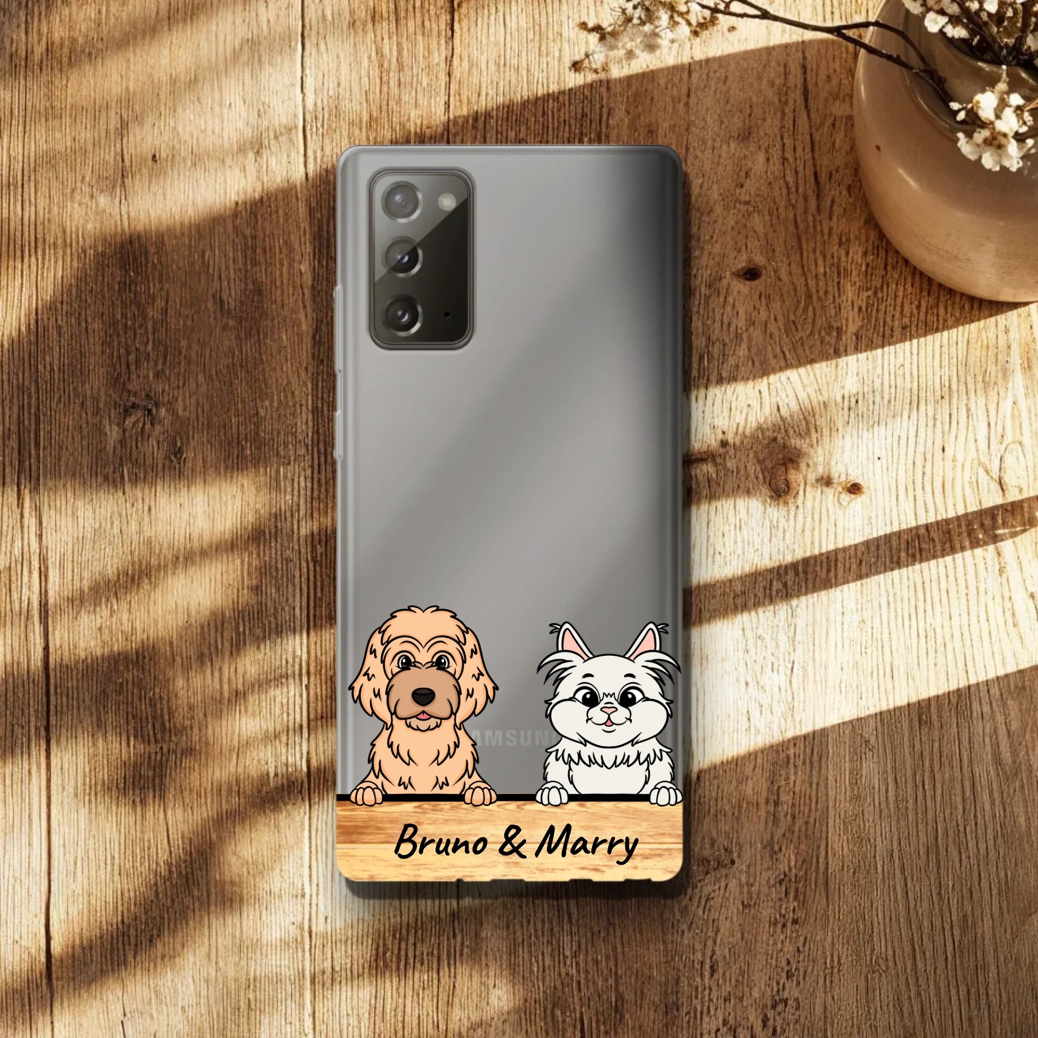 Personalisierte Handyhülle mit 1-6 Hunden/Katzen - Samsung