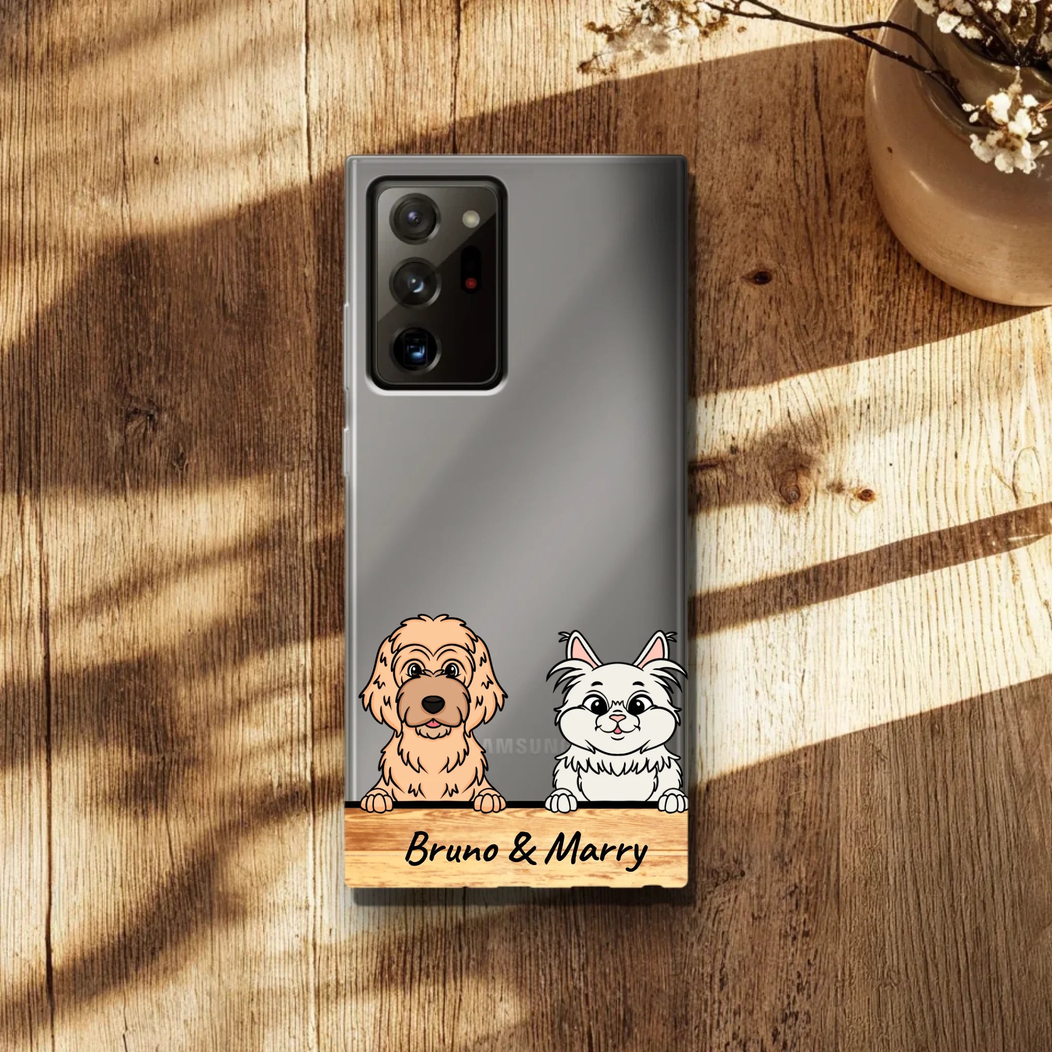 Personalisierte Handyhülle mit 1-6 Hunden/Katzen - Samsung