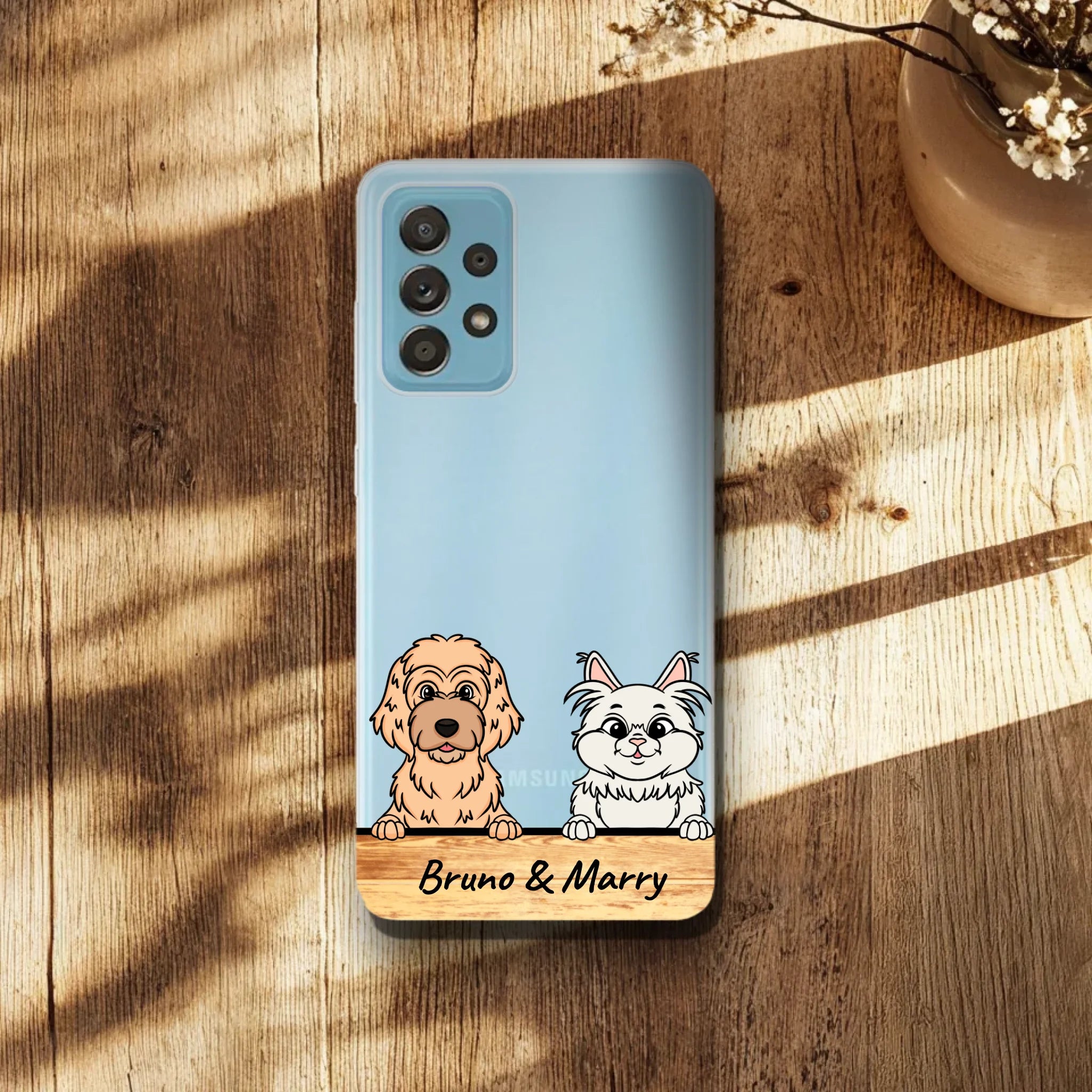 Personalisierte Handyhülle mit 1-6 Hunden/Katzen - Samsung