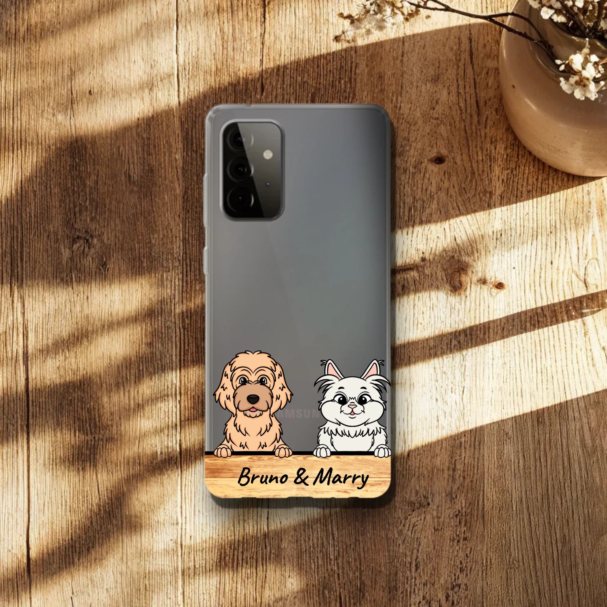 Personalisierte Handyhülle mit 1-6 Hunden/Katzen - Samsung
