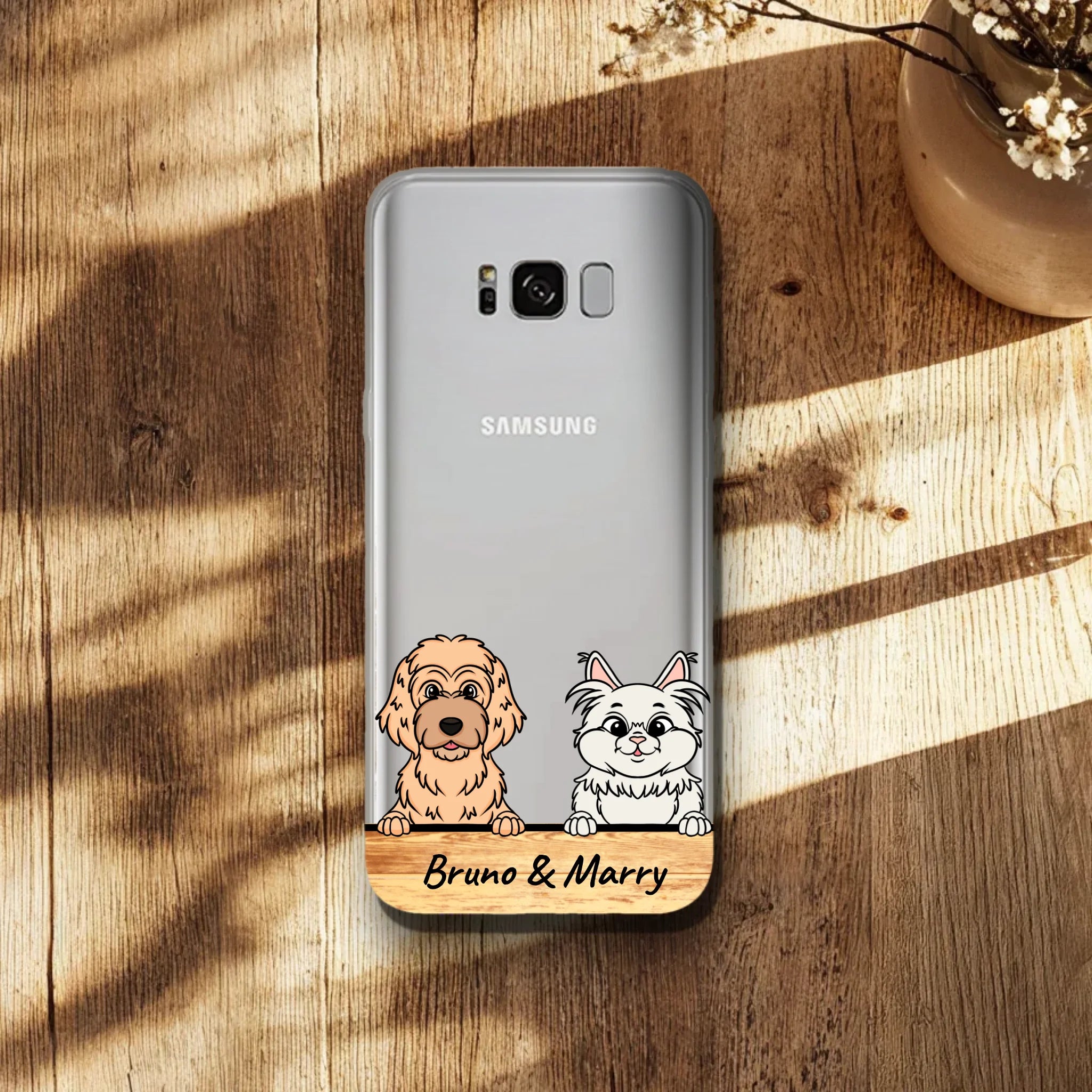 Personalisierte Handyhülle mit 1-6 Hunden/Katzen - Samsung