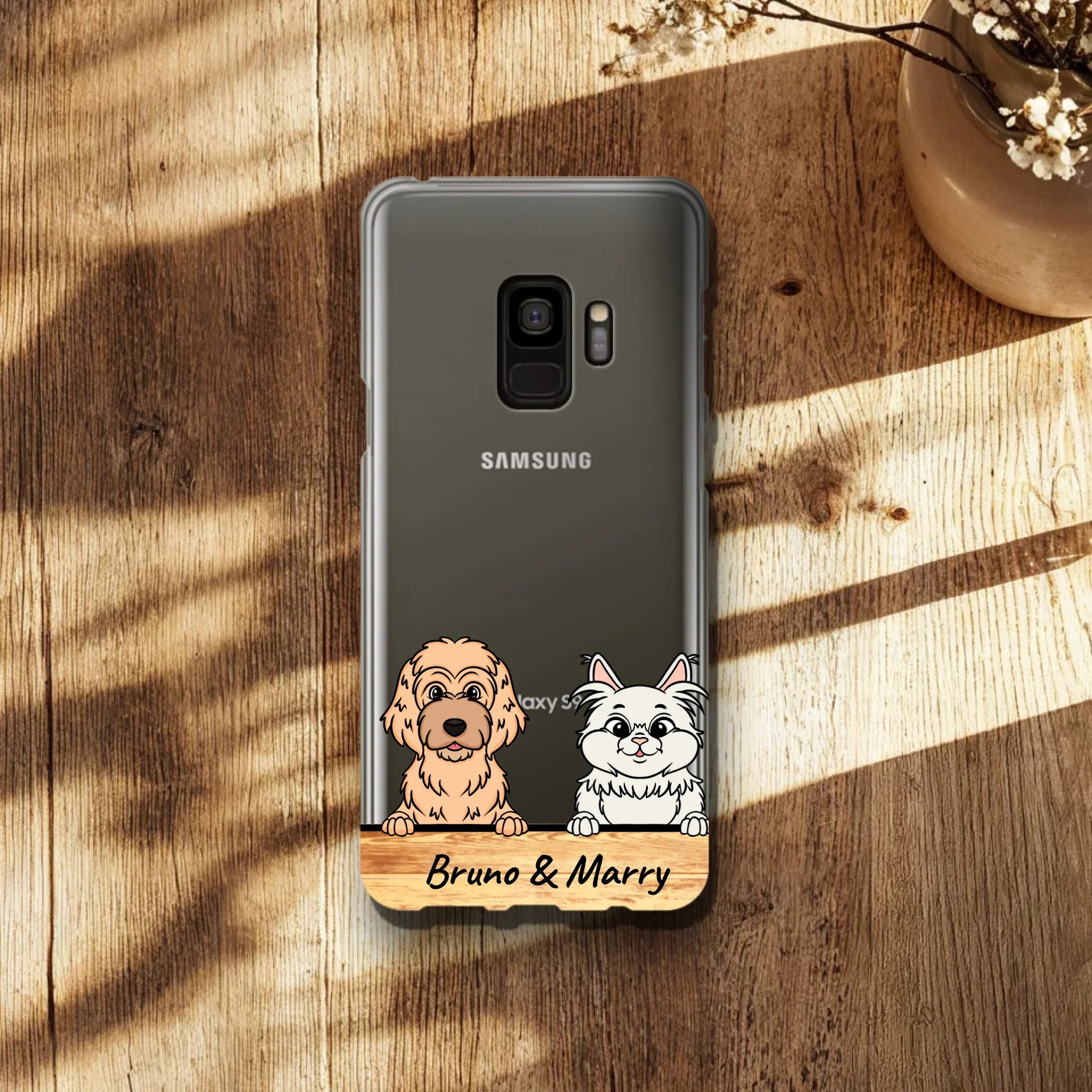 Personalisierte Handyhülle mit 1-6 Hunden/Katzen - Samsung