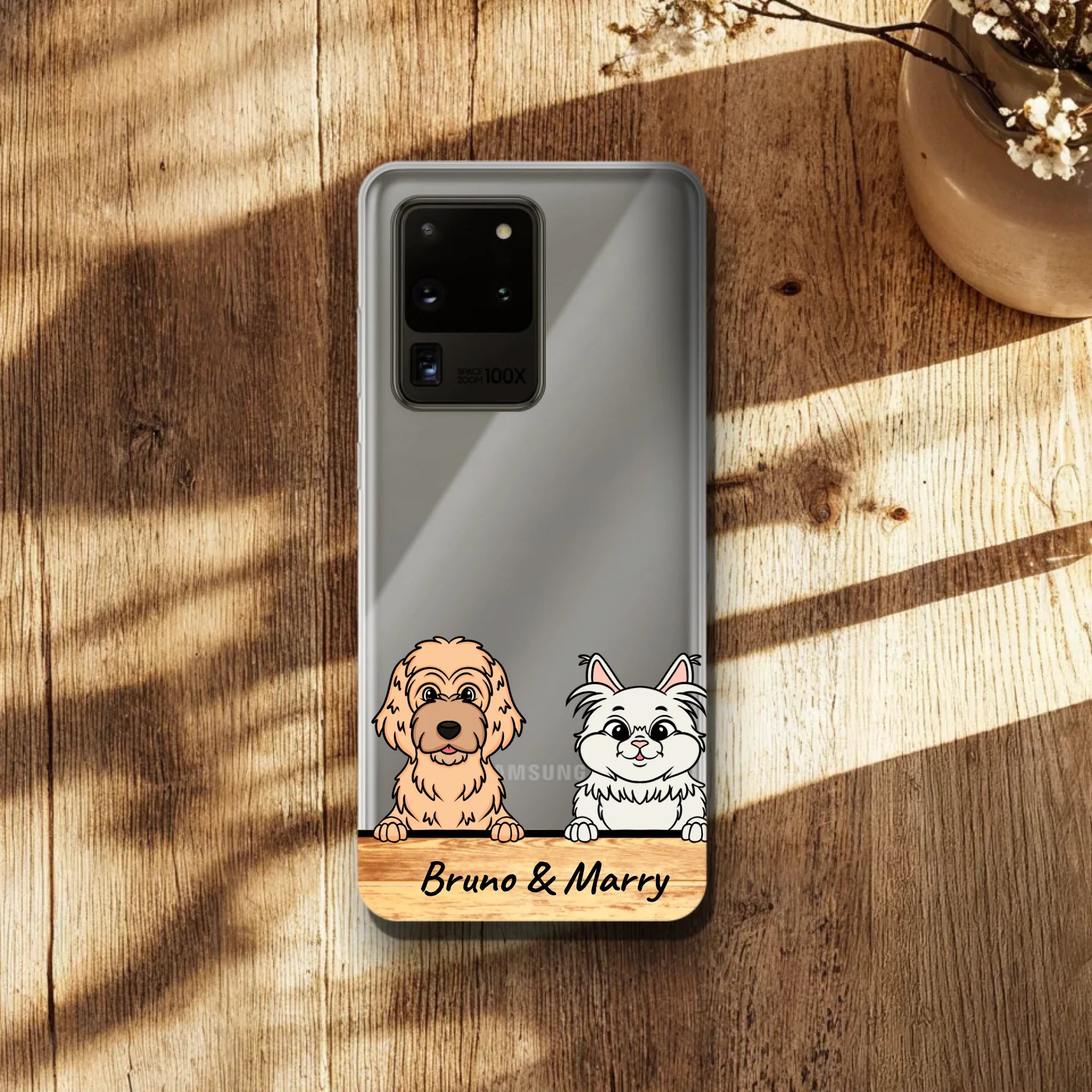 Personalisierte Handyhülle mit 1-6 Hunden/Katzen - Samsung