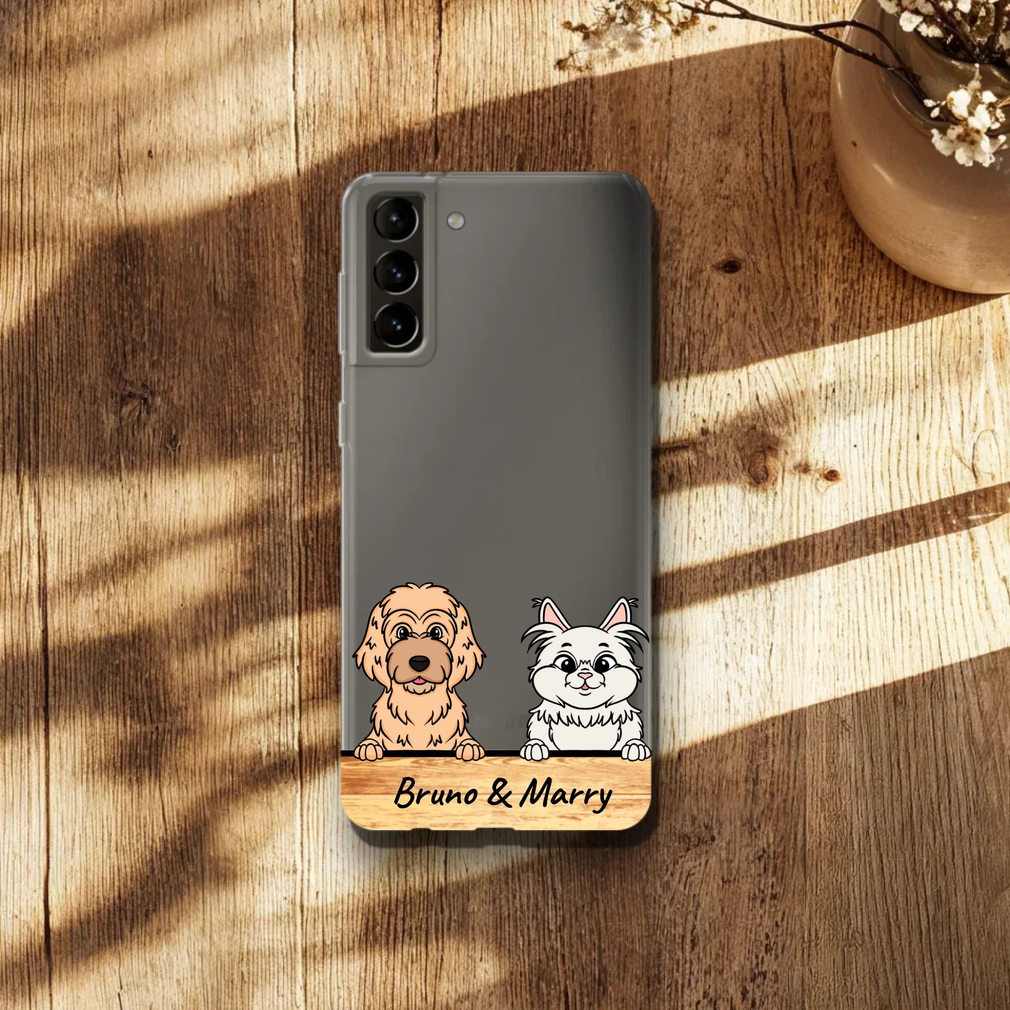 Personalisierte Handyhülle mit 1-6 Hunden/Katzen - Samsung