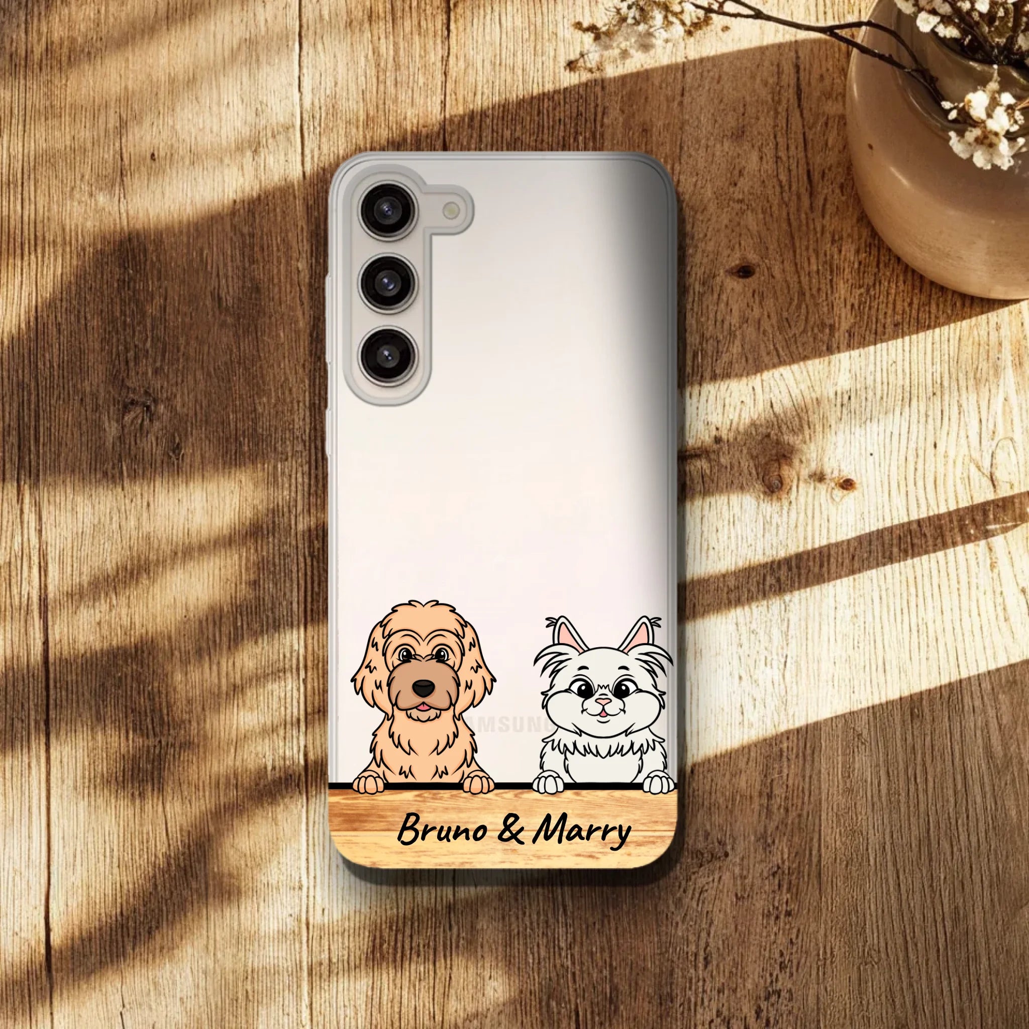 Personalisierte Handyhülle mit 1-6 Hunden/Katzen - Samsung