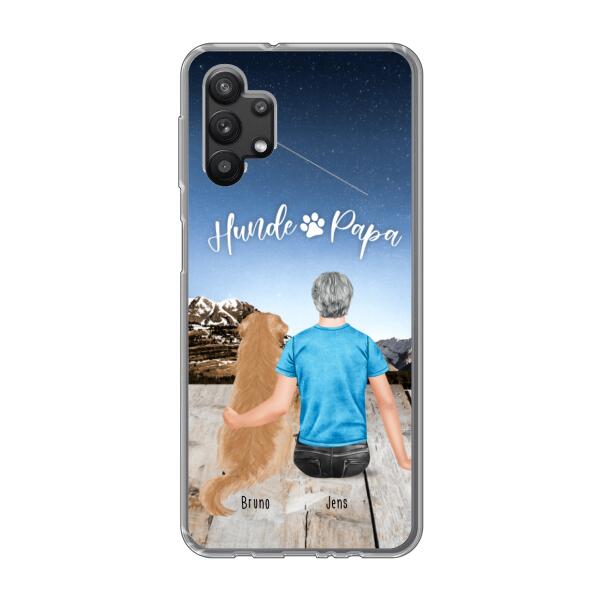 Personalisierte Handyhülle mit 1 Mann + 1 Hund/Katze - Samsung