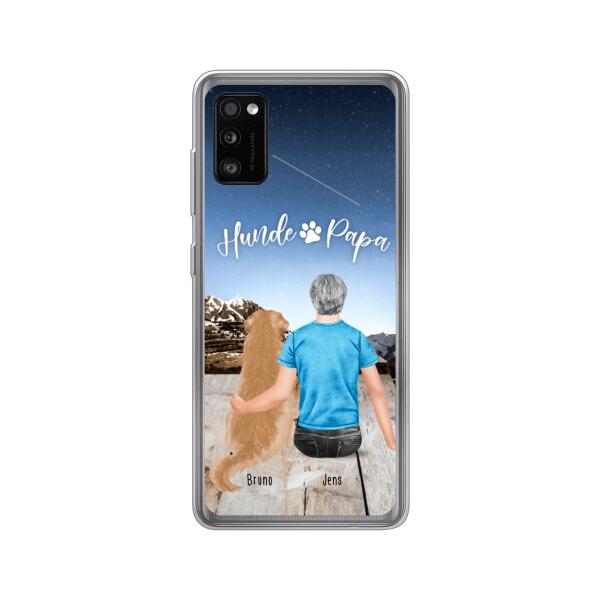 Personalisierte Handyhülle mit 1 Mann + 1 Hund/Katze - Samsung