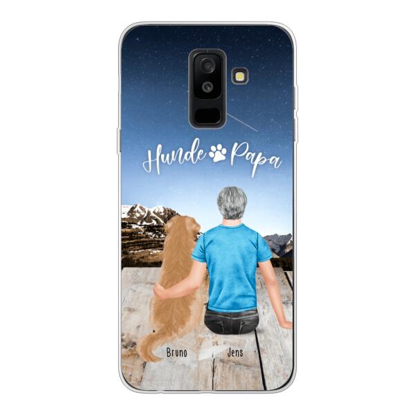 Personalisierte Handyhülle mit 1 Mann + 1 Hund/Katze - Samsung