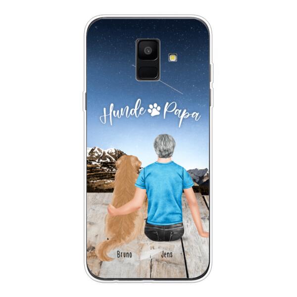 Personalisierte Handyhülle mit 1 Mann + 1 Hund/Katze - Samsung