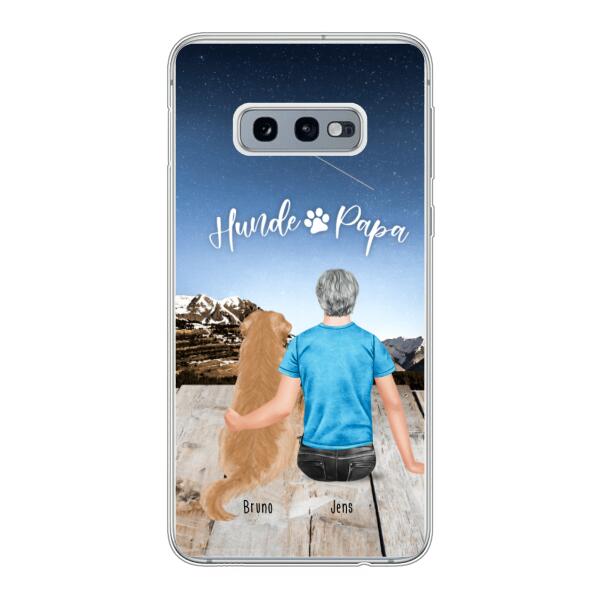 Personalisierte Handyhülle mit 1 Mann + 1 Hund/Katze - Samsung