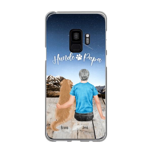 Personalisierte Handyhülle mit 1 Mann + 1 Hund/Katze - Samsung