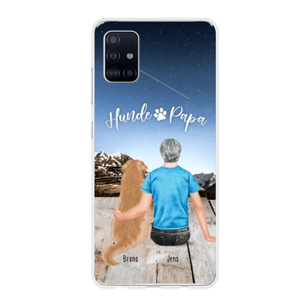 Personalisierte Handyhülle mit 1 Mann + 1 Hund/Katze - Samsung