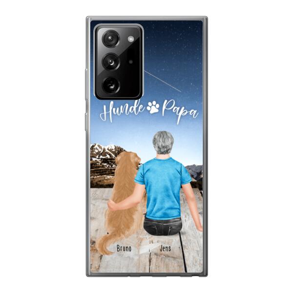 Personalisierte Handyhülle mit 1 Mann + 1 Hund/Katze - Samsung