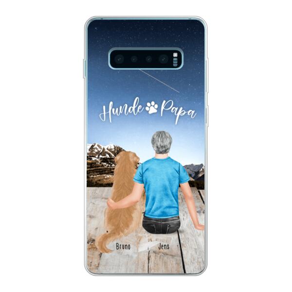 Personalisierte Handyhülle mit 1 Mann + 1 Hund/Katze - Samsung