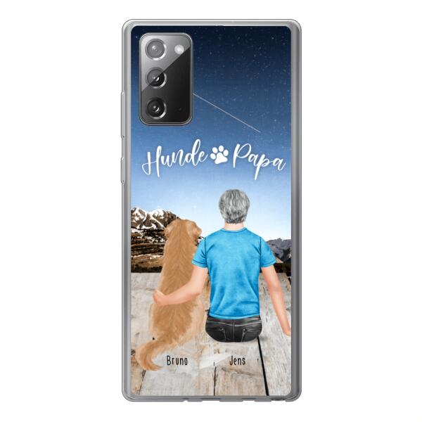 Personalisierte Handyhülle mit 1 Mann + 1 Hund/Katze - Samsung