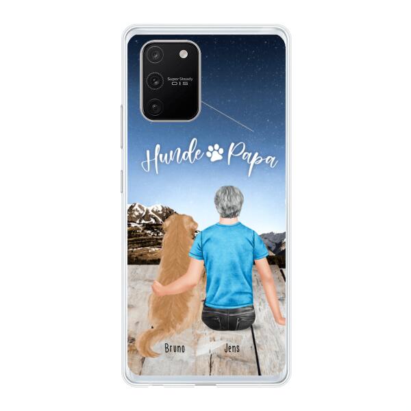 Personalisierte Handyhülle mit 1 Mann + 1 Hund/Katze - Samsung