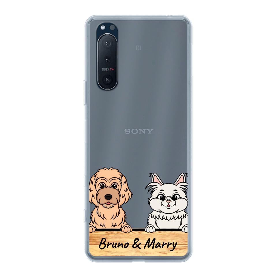 Personalisierte Handyhülle mit 1-6 Hunden/Katzen - Sony